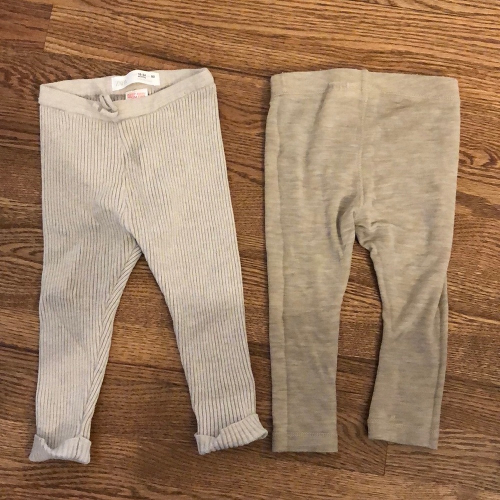 Zara ribbed pants & HM kids wool pants